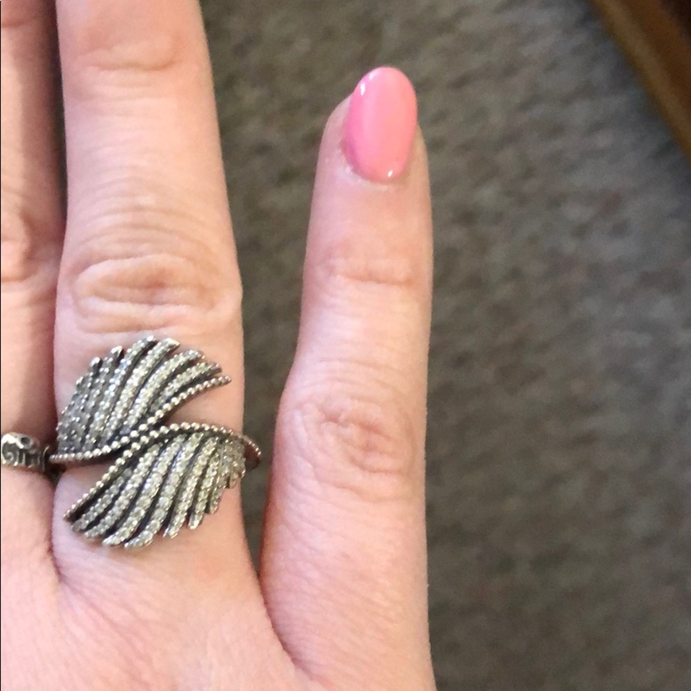 Authentic pandora angle wing ring.
